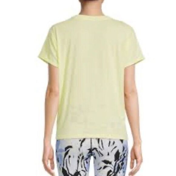 DKNY SPORT - L Sz L - Cotton Embroidered Logo Tee in Lemon Yellow. NWT! - Picture 2 of 14